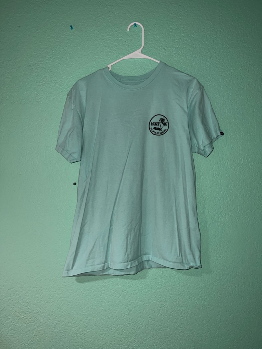 Vans U.S Open Of Surfing Short Sleeve Tee in Light Mint - Custom